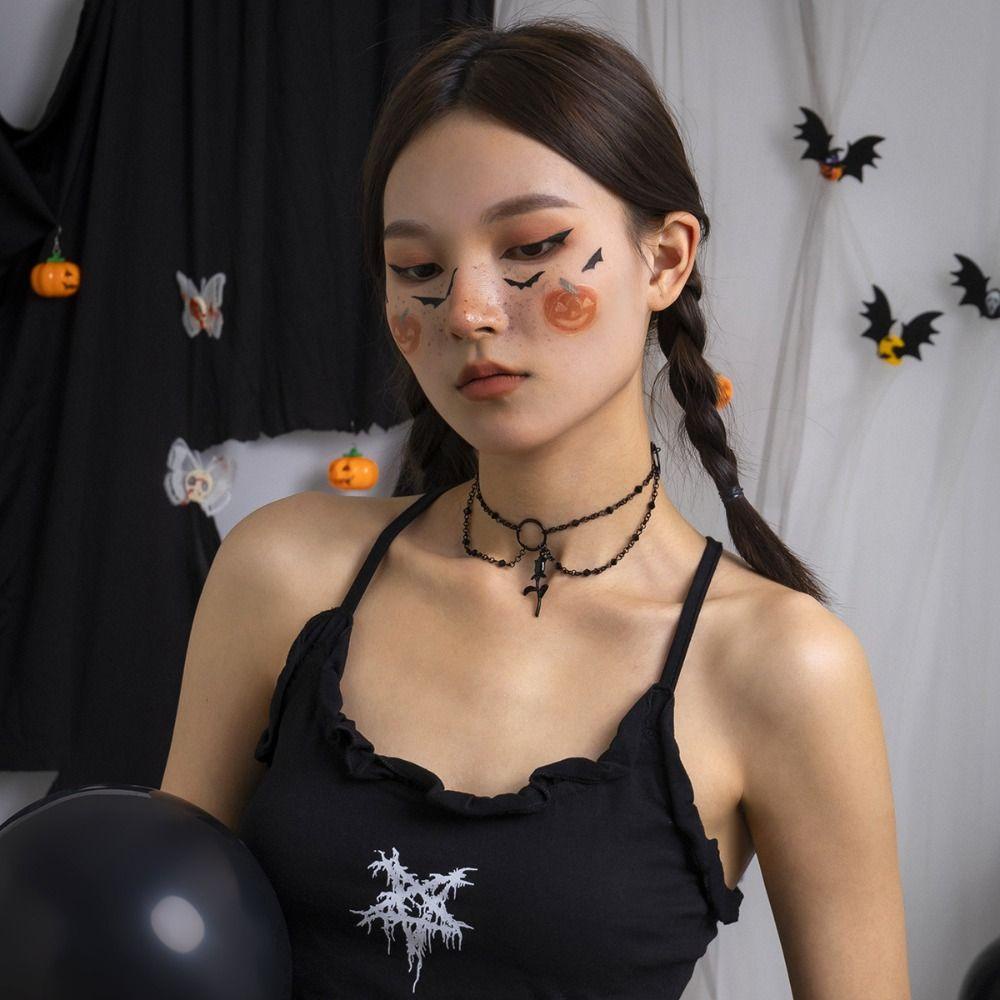 Kalung Choker Desain Mawar Y2K Bahan Alloy Gaya Korea Untuk Wanita