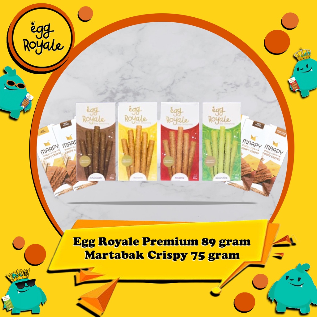 

Egg Royale 89gr + Bonus 1 Martabak Crispy Crepes Tipis Kering 75gr Makanan Ringan Snack