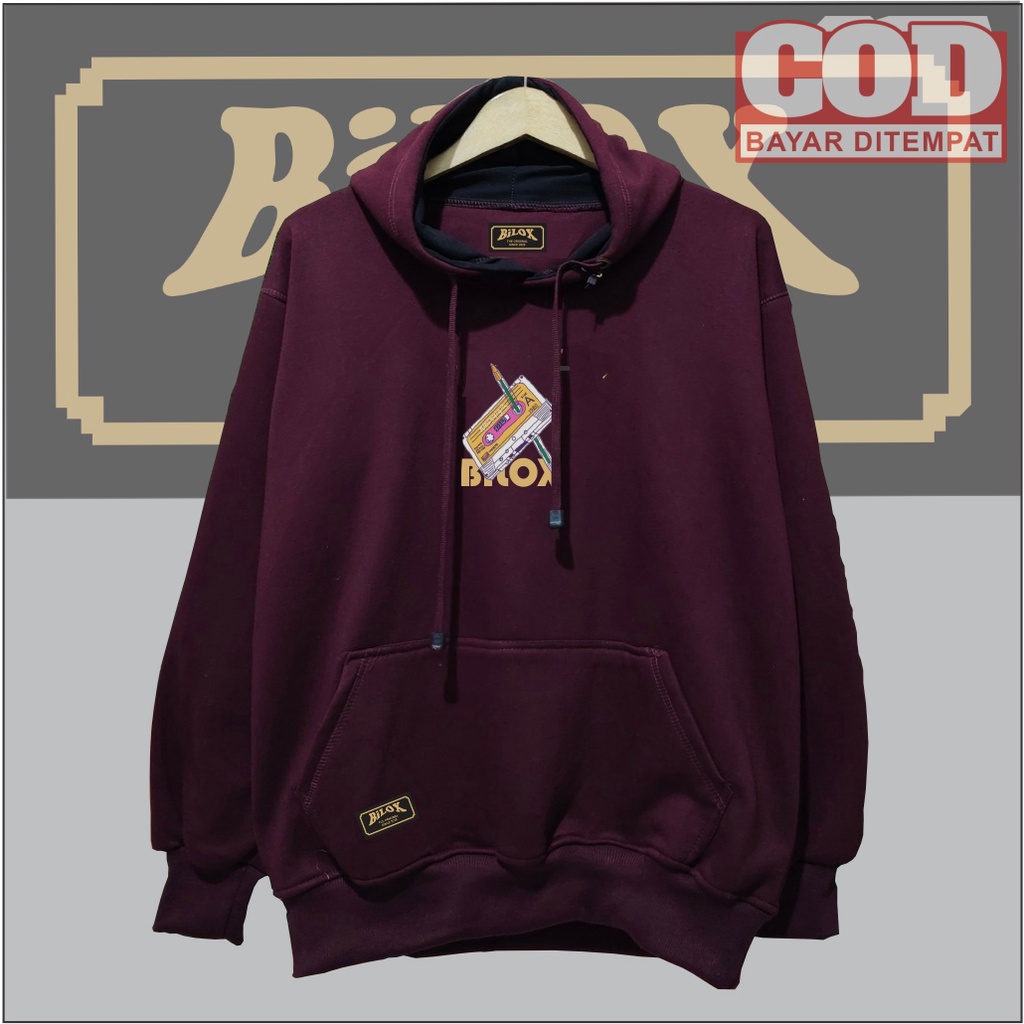 sweater hoodie pria suiter sablon kaset nostalgia hoodie sweatshirt oversize jumbo M L XL XXL