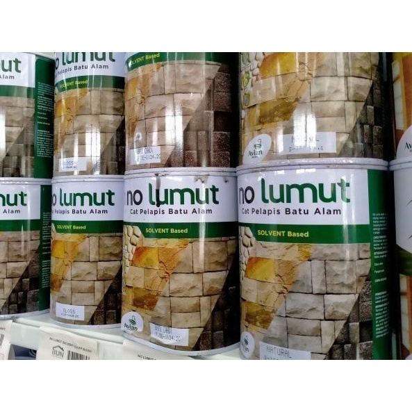 Cat Pelapis Batu Alam BATU CANDI HITAM 1 Liter / NO LUMUT AVIAN Brand