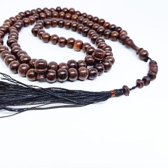 Tasbih Kayu Galih Asem Asli Bertuah 99 Butir - VeE Kalung Tasbih
