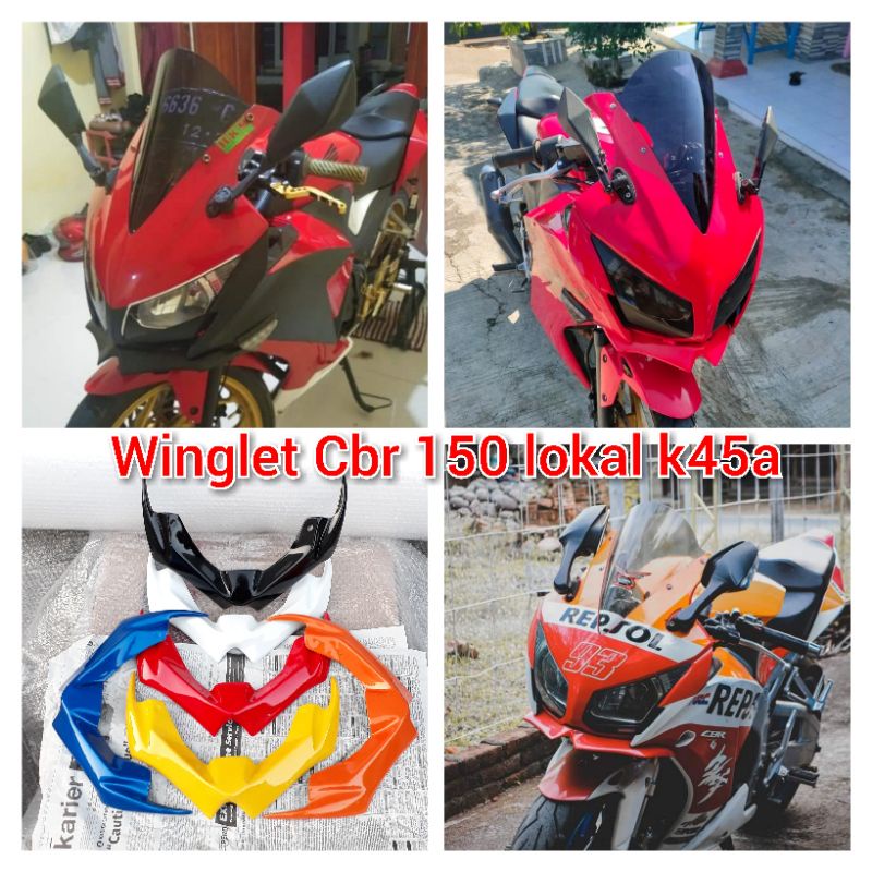 WINGLET CBR 150 R lokal k45 2015 wingled cbr 150R k45a