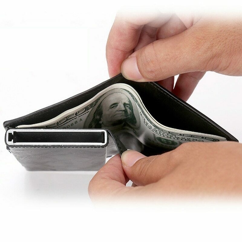 Dompet Kartu RFID Model Lipat - Bisa Masuk Uang Kertas - Ada Single Slot dan Dual Slot Pop Up Card Holder