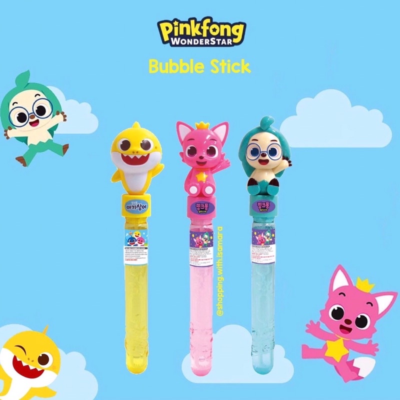 Pinkfong Baby Shark Hogi Bubble Stick / mainan gelembung manual
