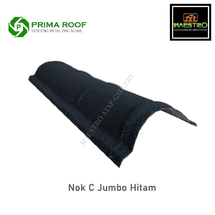Aksesoris Genteng Metal Prima Roof Nok C Jumbo Hitam