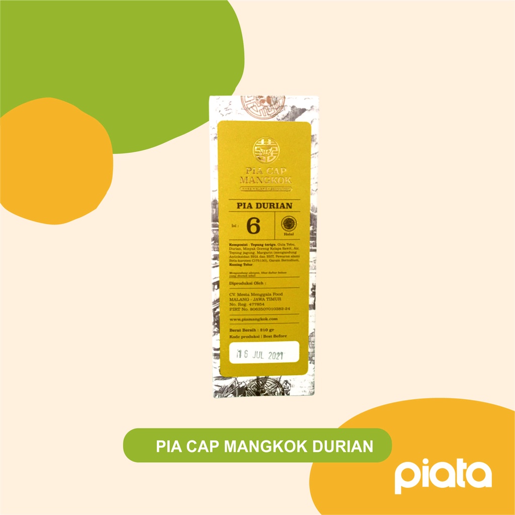 

Pia Mangkok Khas Malang isi 6 Durian Keju Cokelat Kacang Hijau Kacang Merah Green Tea Nanas Tangkwe Fresh from oven official store Pia Cap Mangkok Tidar