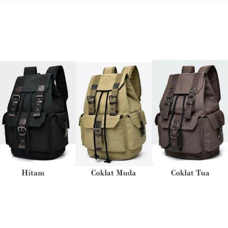 RK023 Ransel Sekolah Kuliah Kerja Tas Punggung Backpack Large Capacity