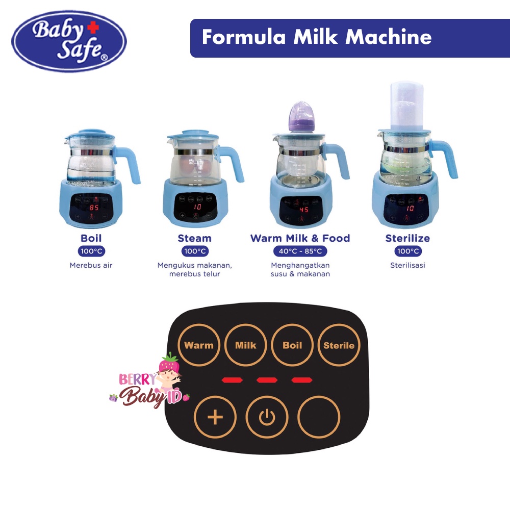 Baby Safe Formula Milk Machine Penghangat Air Susu Bayi Multifungsi Berry Mart