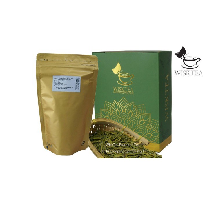 

WISKTEA PREMIUM GREEN TEA XIHU LONGJING (DRAGON WELL) SPRING 50GR