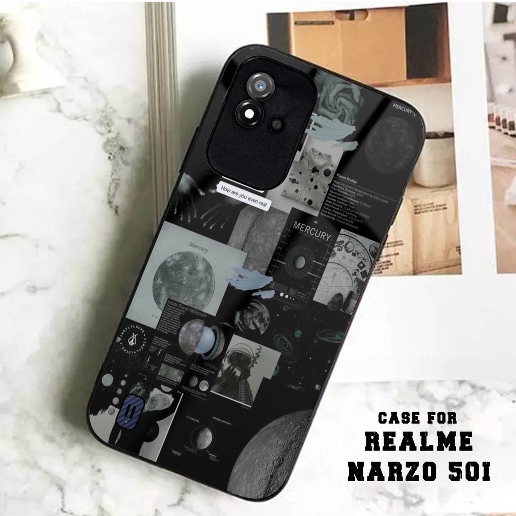 Case Realme Narzo - Kesing Realme Narzo 50i - (BLACK AESTHETIC) Case Realme - Casing Realme
