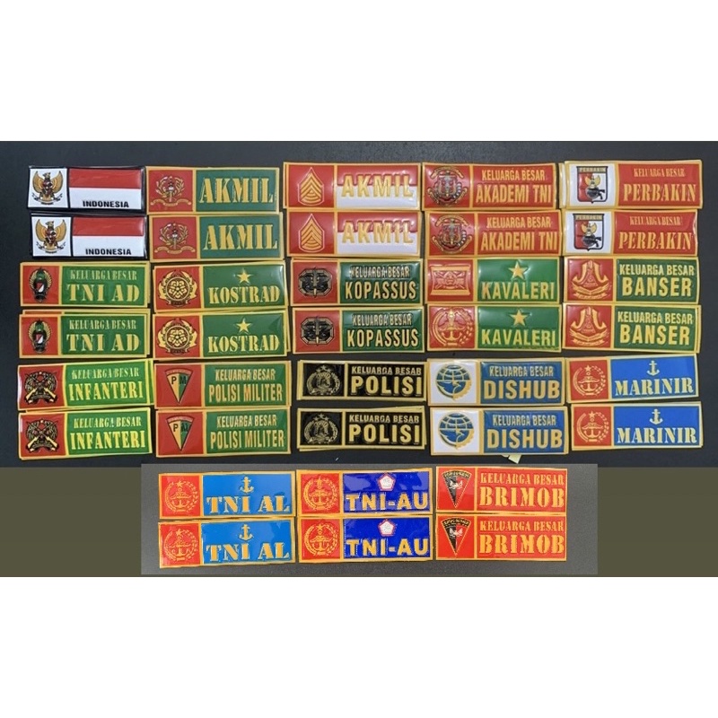 Sticker Stiker Plat Nomor Mobil Motor Timbul Sepuluh Ribu Dapat Empat - RAIDER, POLSUSPAS, Akademi TNI, AKMIL PERBAKIN, INDONESIA, TNI AU, TNI AD, TNI AL, MARINIR, DISHUB, POLISI, RAIDER, KAVALERI, KOSTRAD, KOPASSUS, BANSER