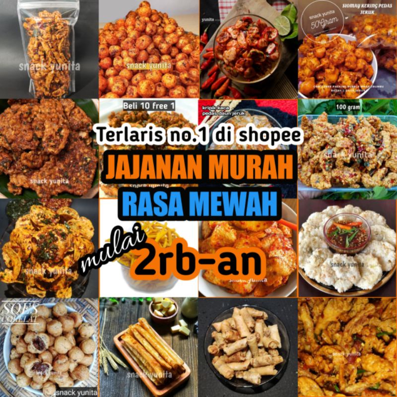 Siomay mini batagor kering pedas daun jeruk kemasan 250 gram