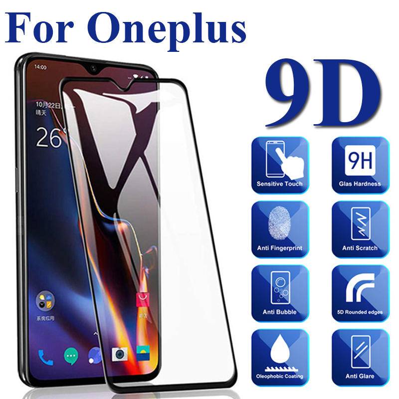 Pelindung Layar Tempered Glass 9D Full Cover Untuk Oneplus 3 5 7 6 5T 6T 3T