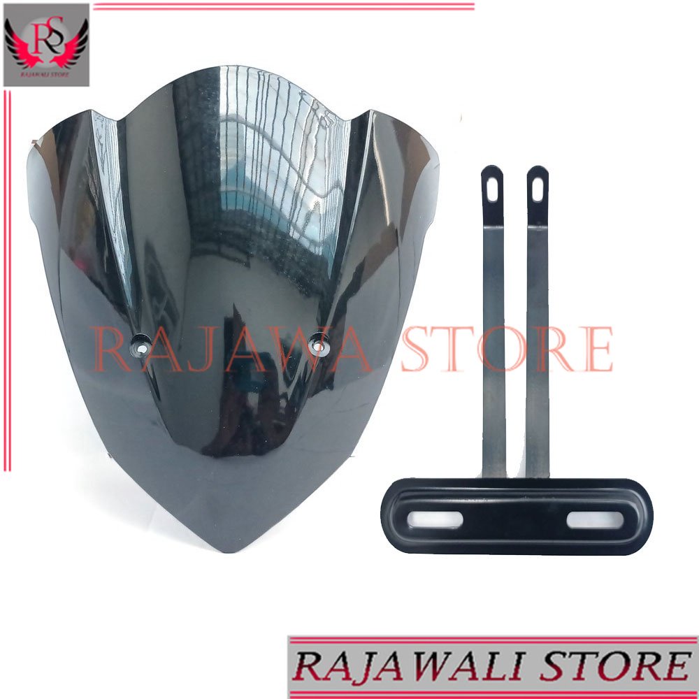 Visor Vixion New Model Ninja 2013 2015 Hitam plus Dudukan Plat Nomor - Rajawali Store 45