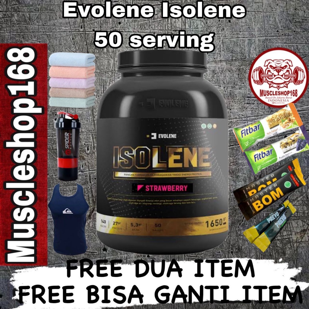 ISOLENE 50 Serving 1650gr gram Isoline Evolene Whey Protein Isolate