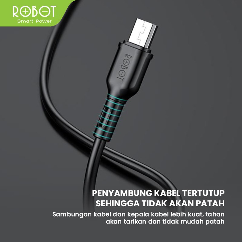 Kabel Data ROBOT RBM100 2A Android Micro USB Data Cable