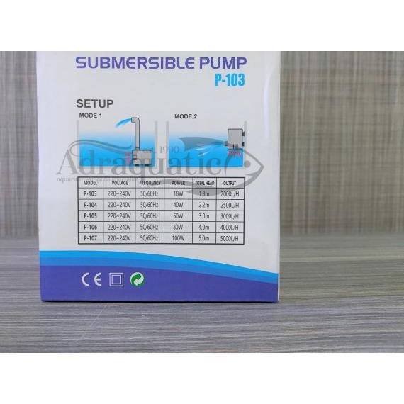 KYOTO P-103 SUBMERSIBLE PUMP POMPA AIR CELUP FILTER AQUARIUM KOLAM