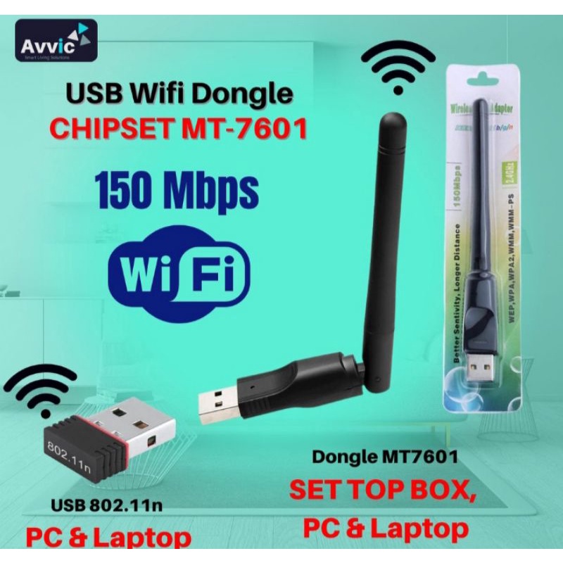 Jual Usb Wifi Dongle Mt Wireless Adapter Receiver Antena Wifi Pc Laptop Set Top Box Shopee