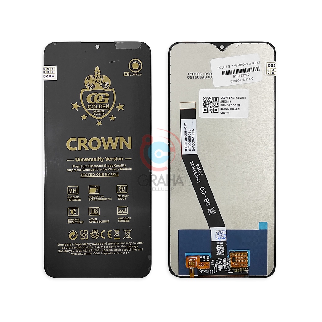 LCD XIAOMI REDMI 9 / 9 PRIME / POCO M2 ORI CROWN SUPER FULLSET TOUCHSCREEN