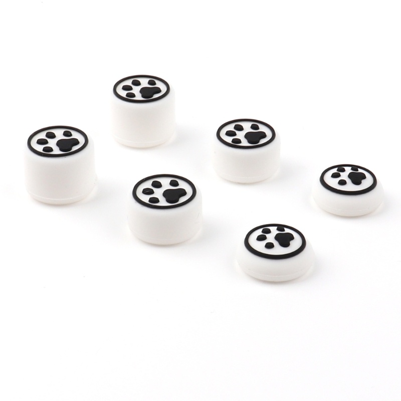 Vivi 6pcs Cover Grip Thumbstick Controller Bentuk Cakar Kucing Untuk Nintendo Switch / Lite / OLED