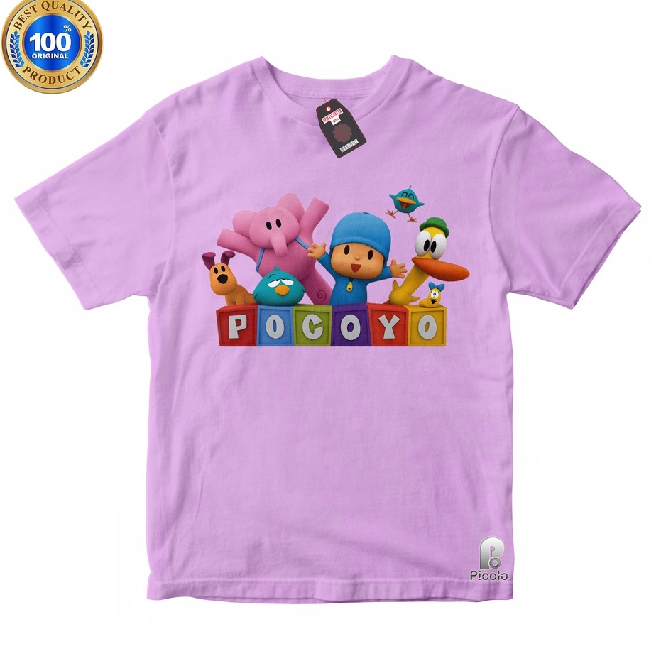 BAJU ANAK KAOS ATASAN ANAK MOTIF POCOYO BAHAN COTTUN Unisex