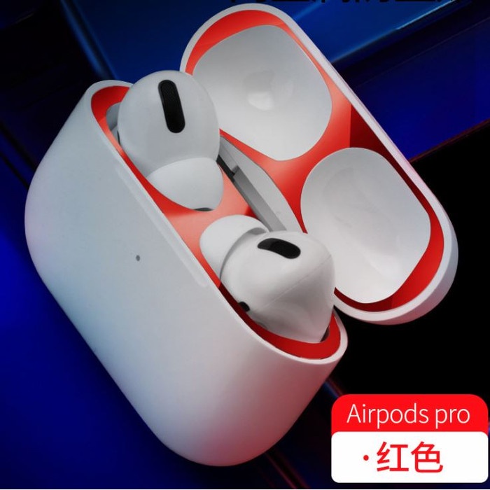 earphone Dustproof Sticker Airpods Pro Case Apple Airpods Pro - Merah gaming termurah bluetooth terbaru mini original B9S4