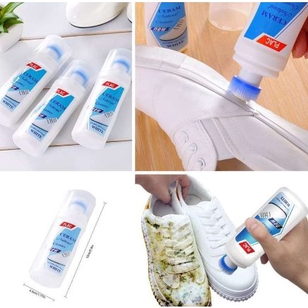 Cairan Pembersih dan Pemutih Sepatu Putih / Shoe Cleaner / Polish Semir Krim Ajaib Penghilang Noda Sneakers Shoes Remover