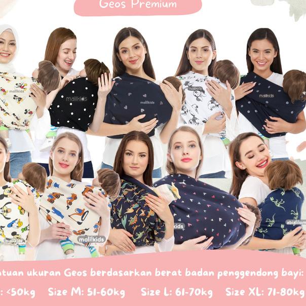 Gendongan Kaos Geos Premium Malilkids New - No 6, Size M