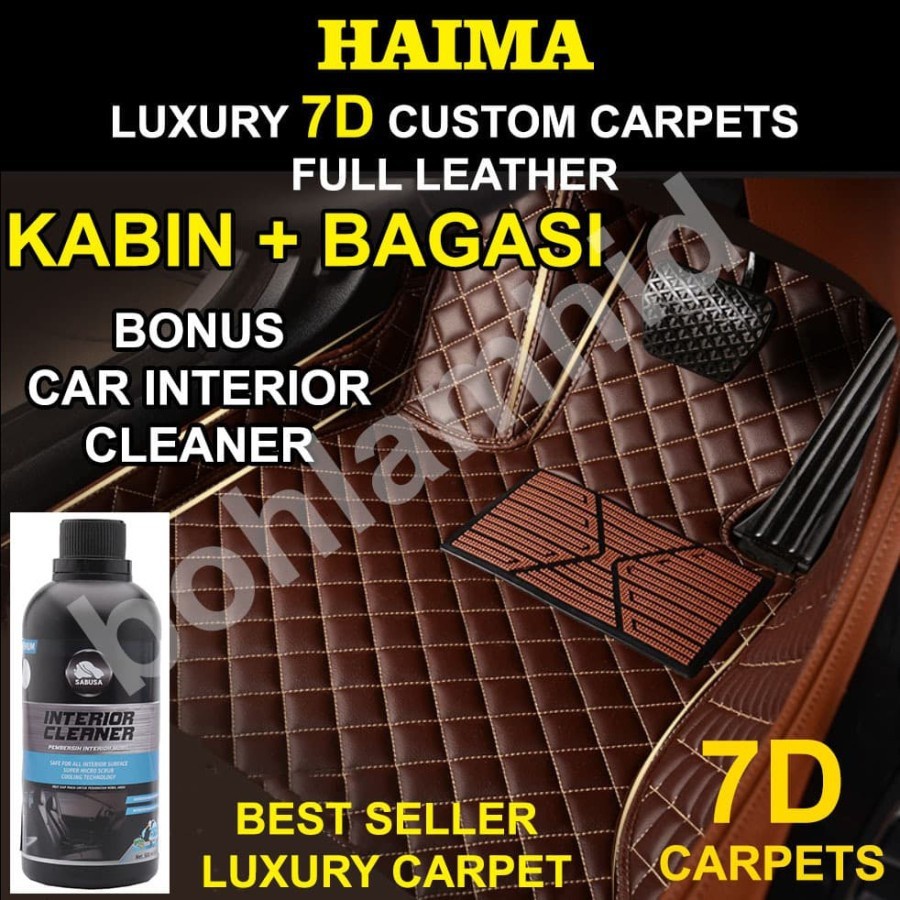 Karpet Mobil New HARRIER 2015-Now 7D Custom Leather Luxury 2brs+bagasi