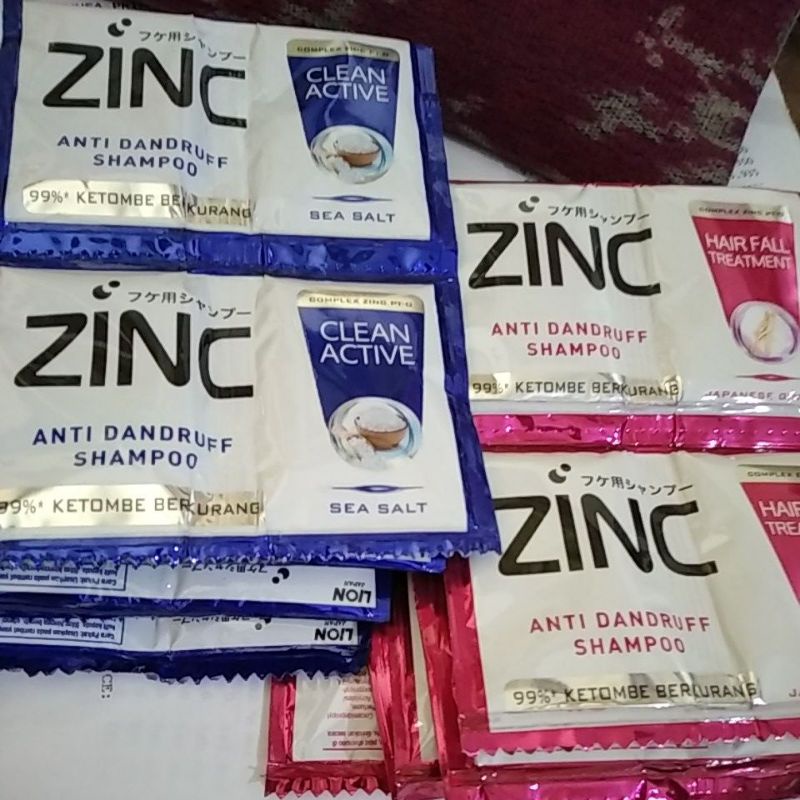 Shampoo zinc sachet