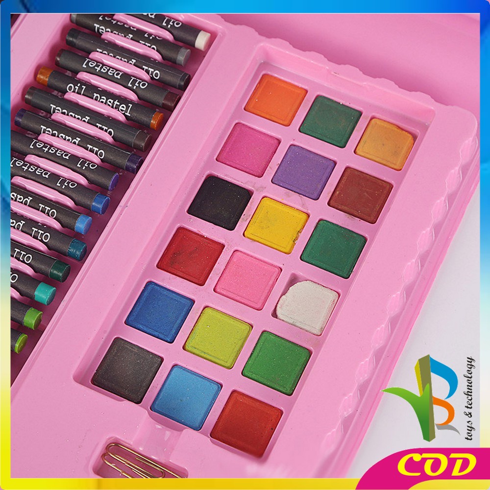 RB-A29 Pensil Warna Crayon Set Isi 208PCS / Peralatan Gambar Lukis Anak Mewarnai / Oil Paste Alat Tulis Colouring Book kids