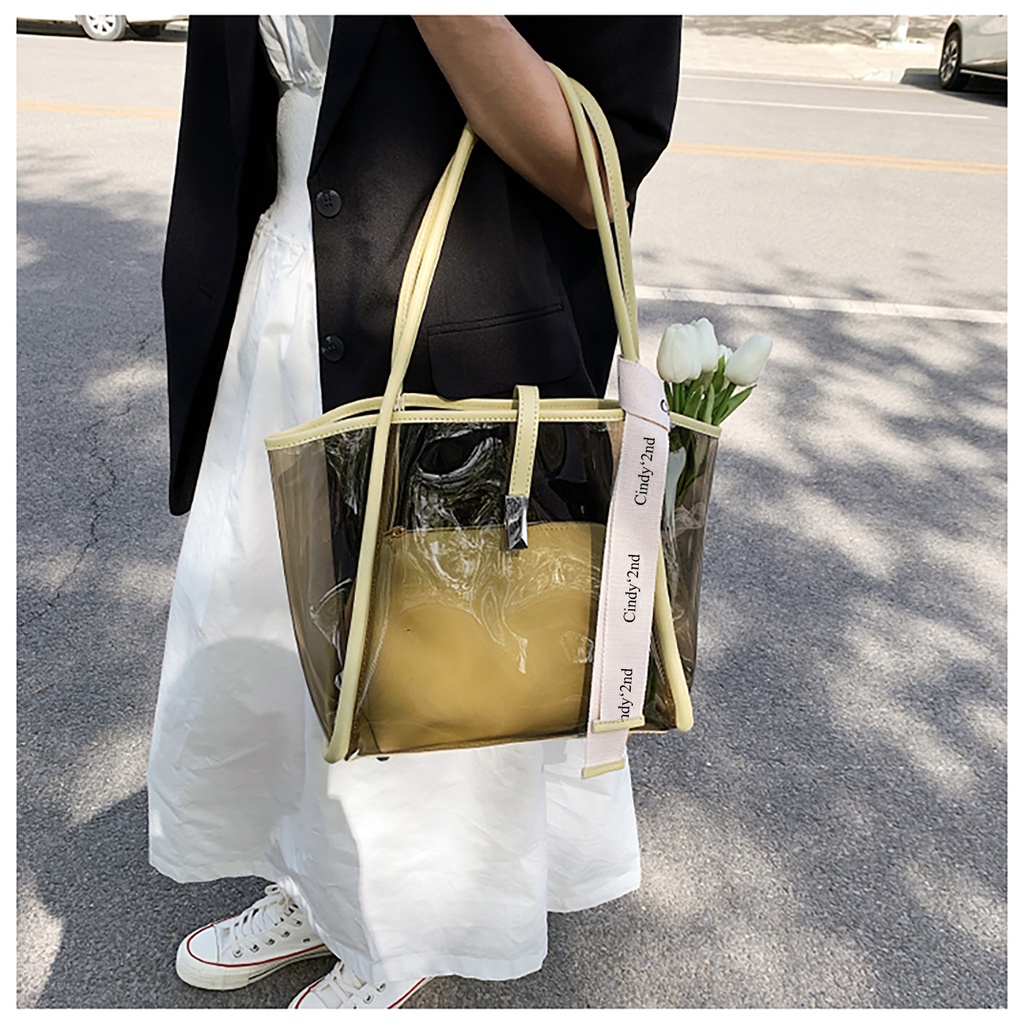 Florida Bag Wanita Premium Termurah Terbaru 2023 Tas Tahan Air Kapasitas Besar Tote Mika Warna FREE Dompet