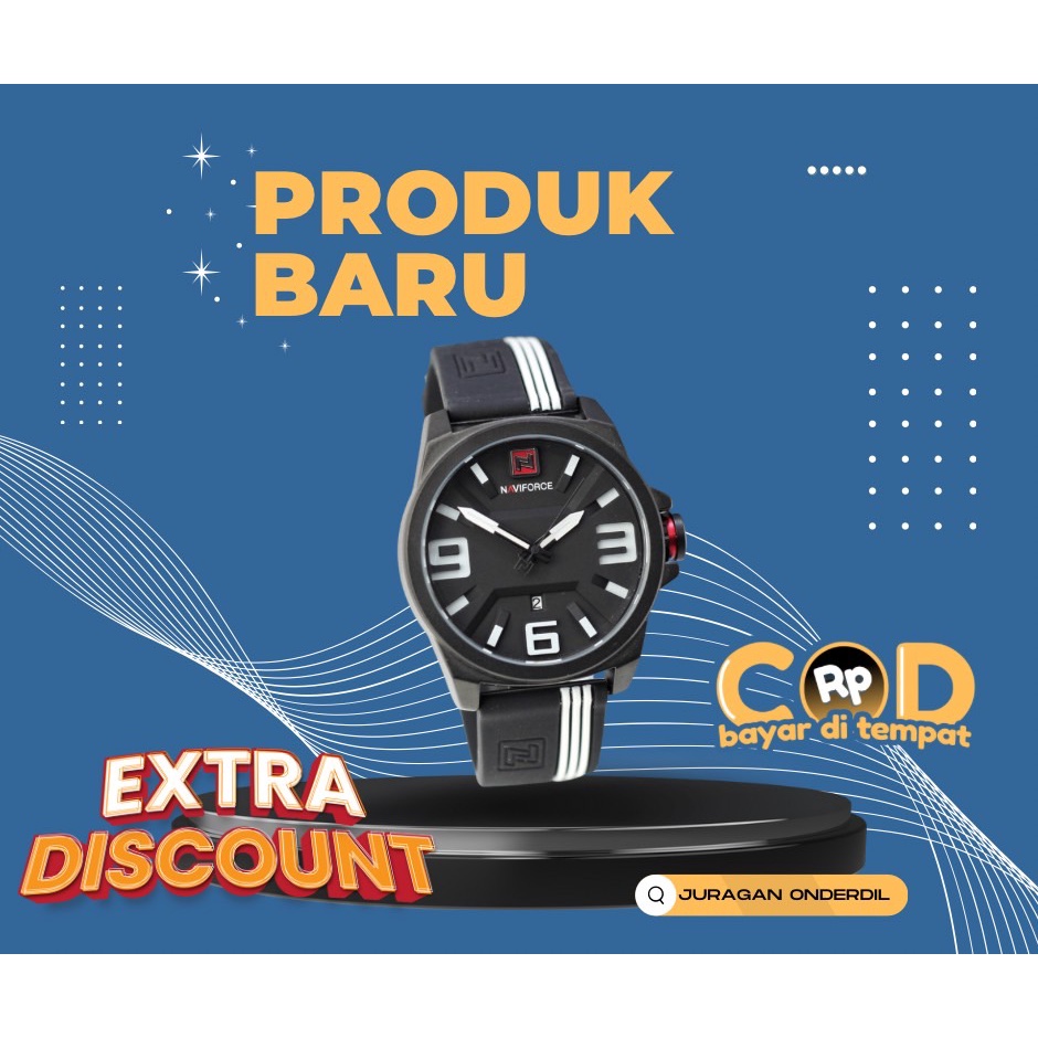 FREE BOX !! BISA COD !! jam tangan PRIA NAFI FORCE 9098 mewah berkualitas import harga murah meriah kekinian terbaru FREE REFILL BATRE murah meriah
