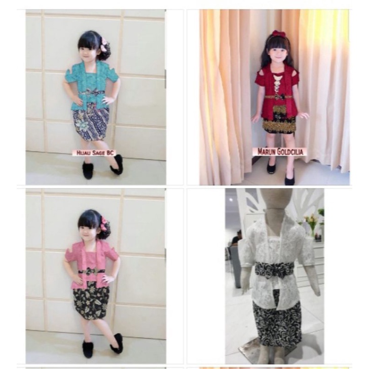 kebaya anak 0-6th/kebaya kartini modern/baju kondangan anak perempuan/kebaya wisuda TK/kutubaru