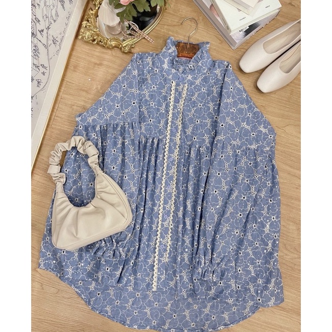 Heidi Top Shiroi Blue by Haideeorlin