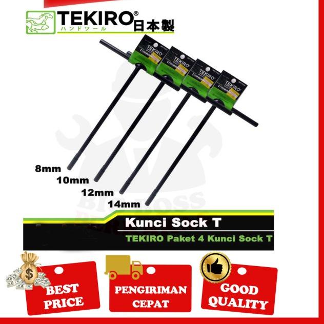 PAKET KUNCI T TEKIRO SOK T TEKIRO 8 , 10 , 12 , 14 4pcs