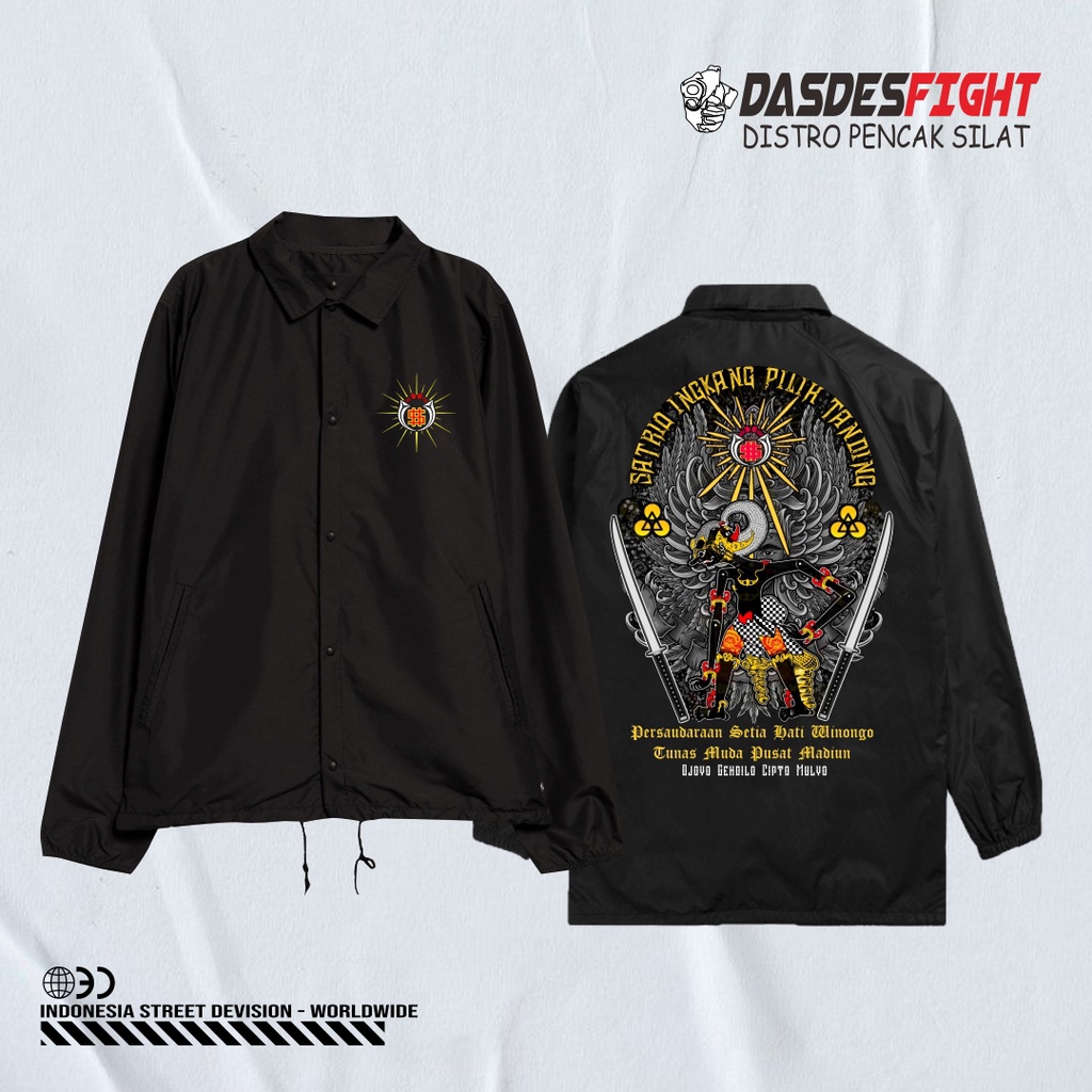 JAKET COACH SATRIO PSHW DESIGN WAYANG BEST SELLER DESIGN BARU