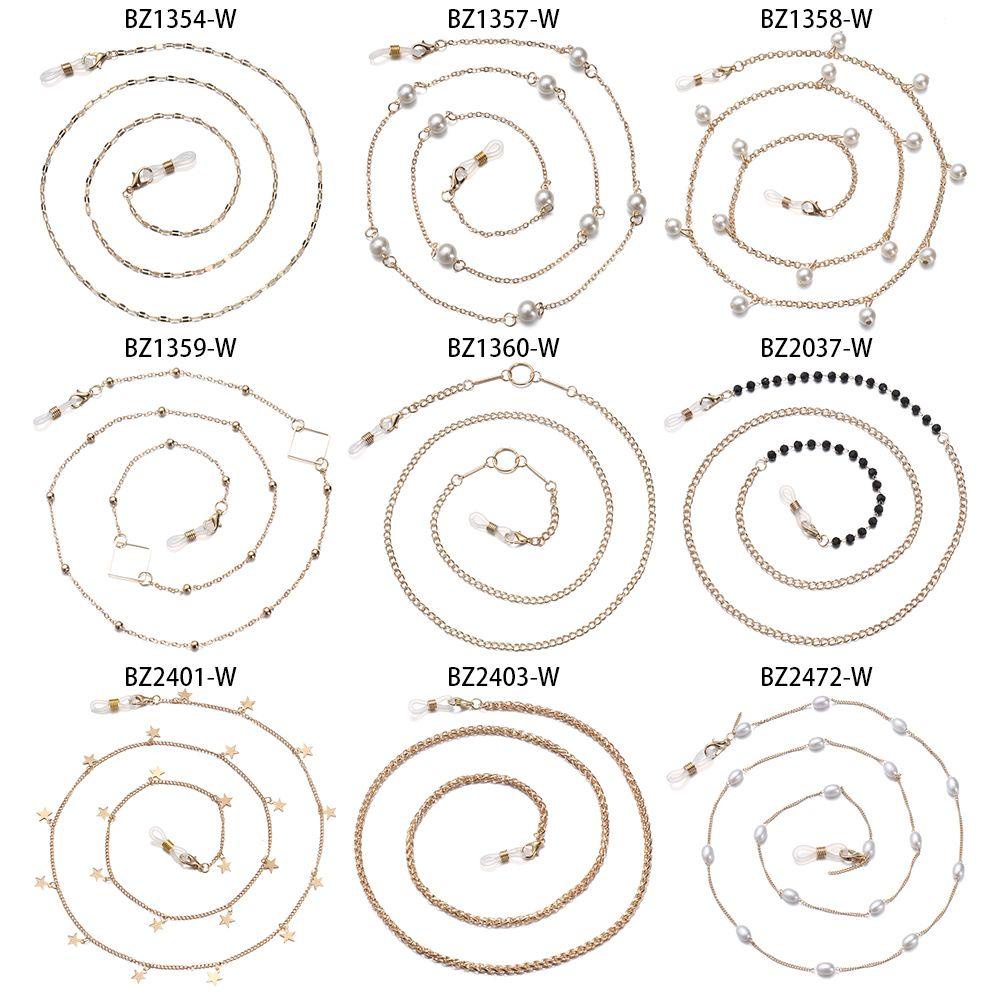 R-bunga Kacamata Rantai Kacamata Non-slip Kacamata Pemegang Logam Aksesoris Kacamata Mutiara Kacamata Rantai