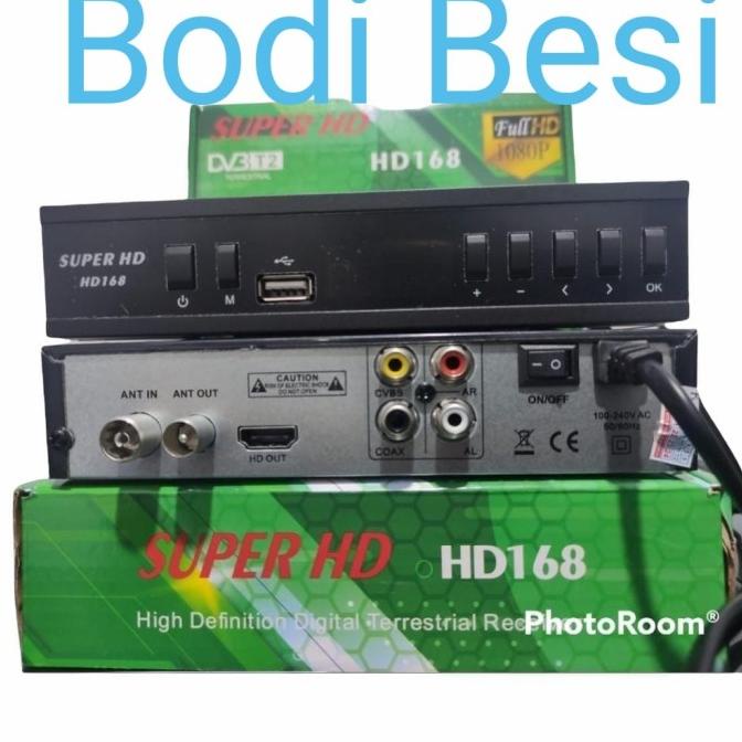 KOMPLIT Set Top Box DVBT2 Super HD 168 Optus untuk siaran tv digital