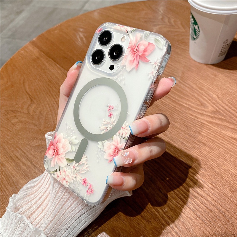 pelindung kamera iphone 14 pro max iphone 14 plus 13 11 12 pro max case magnetic akrilik iphone flower case