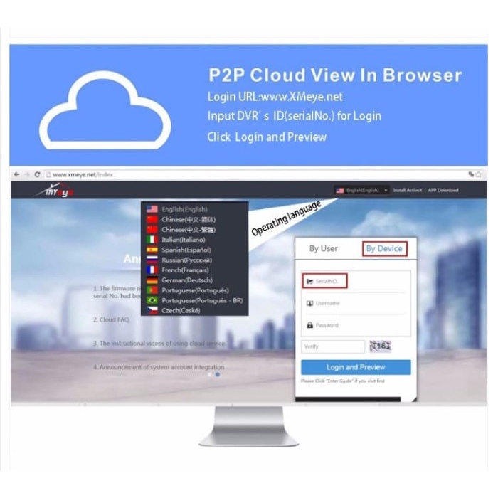 Nvr 16Ch / 16 Ch 4K / 8Mp, Xmeye Support H 265 Onvif. P2P