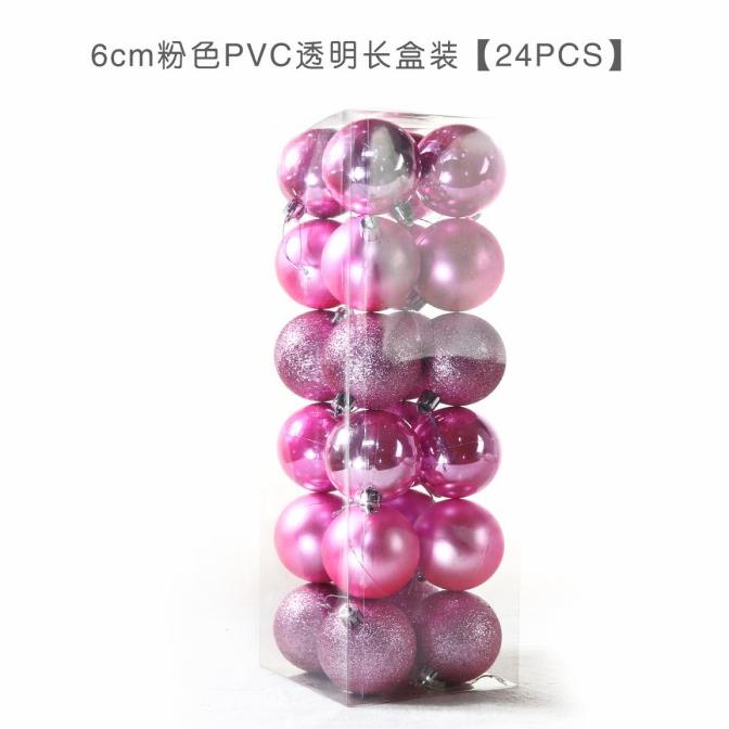 

BEST QUALITY - BOLA NATAL 6 CM ISI 24 DEKORASI POHON NATAL HIASAN NATAL MURAH GROSIR