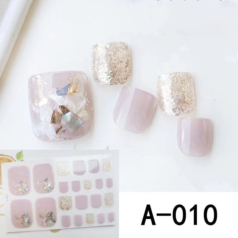 NEW 1Set Sepasang Sticker Kuku Kaki 3D Premium Gaya Jepang Best Seller / Nail Stiker Feet Toe Nails / Stiker 3D Timbul Premium Desain Stiker Kuku