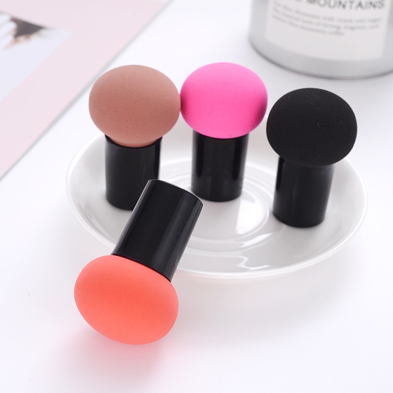 Spons Make Up Jamur Beauty Blender Bulat Gagang Makeup Tools Mushroom Blend Sponge Handle Murah Import