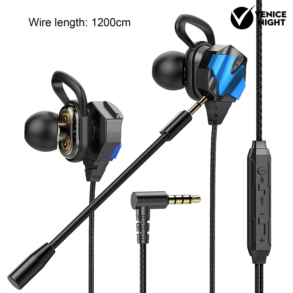 (VNEP) (Berkabel) Earphone High Fidelity Intelligent Noise Cancelling Universal 3.5mm In-ear Student Surround Gaming Earbud untuk Panggilan