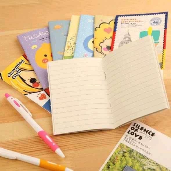 

Buku Tulis Catatan Kecil Note Book Mini Lucu Memo - Persegi Motif Notepad Notebook Kartun Pad Paper