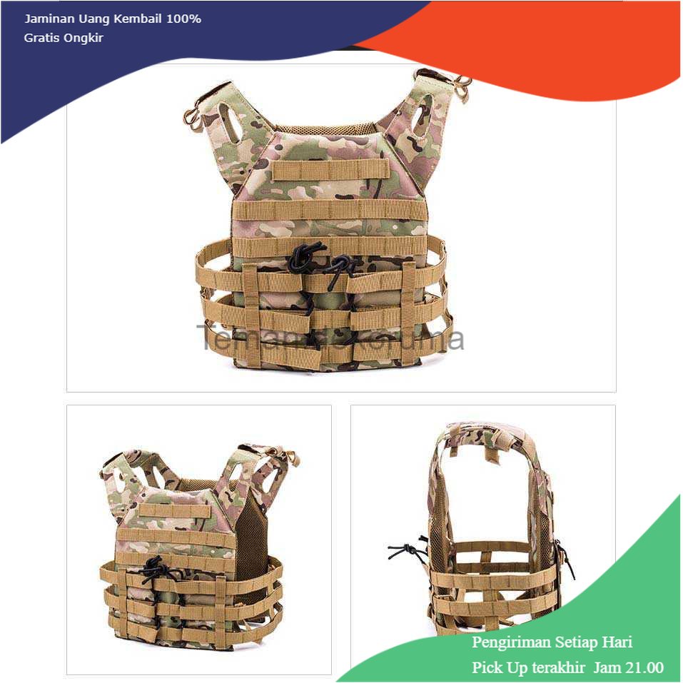 TD-PR2 DEDOMON Rompi Pelindung Airsoft Gun CS Tactical Vest Combat 600D - G030102