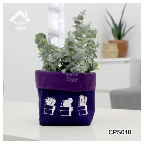 COVER POT / STORAGE MULTIFUNGSI POLOS SABLON CACTUS CPS010