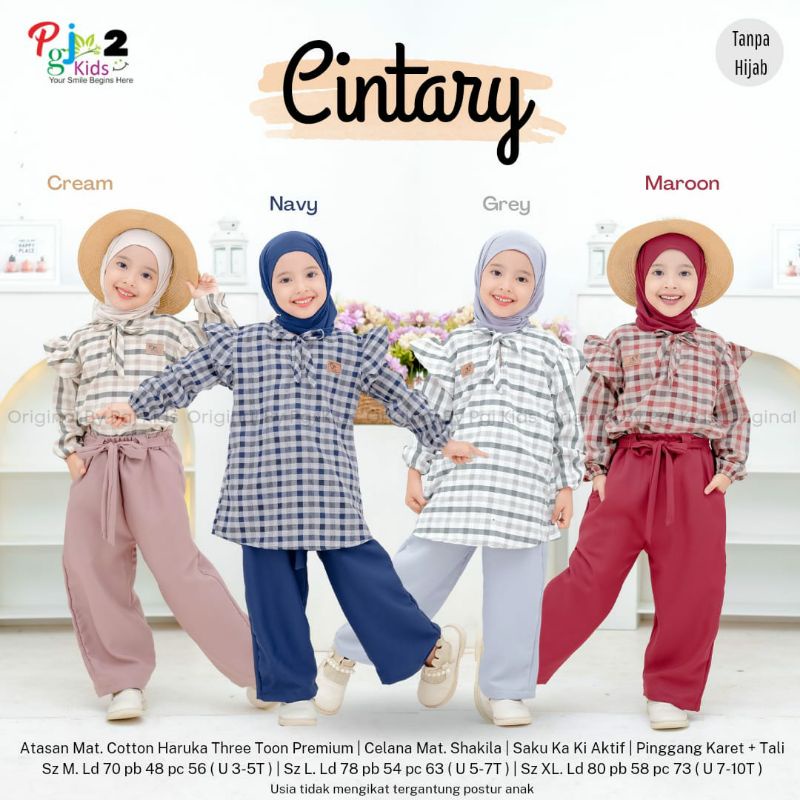 CINTARY SET ORI PGJ KIDS • Setelan Anak Perempuan