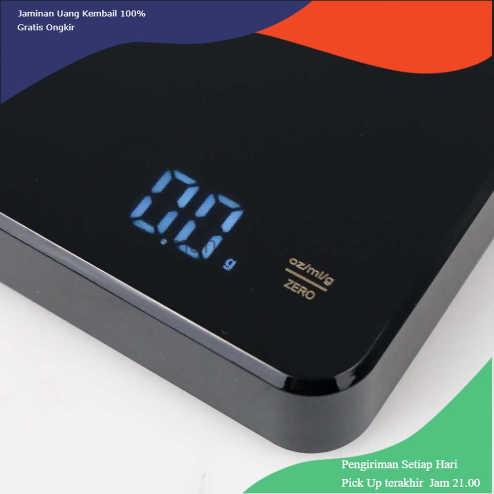 TD - PR Taffware Digipounds Timbangan Dapur Digital 3kg Akurasi 0.1g + Timer - CK2150